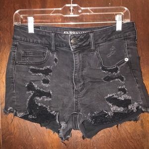 Ripped Denim Shorts